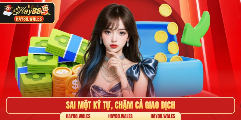 Sai một ký tự, chậm cả giao dịch